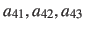 $ a_{41}, a_{42}, a_{43}$